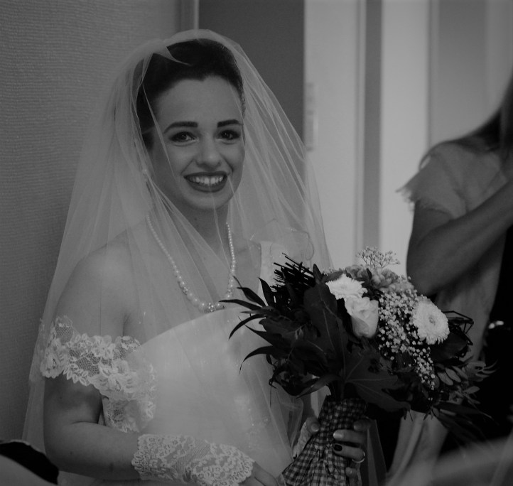 The bride in black and white