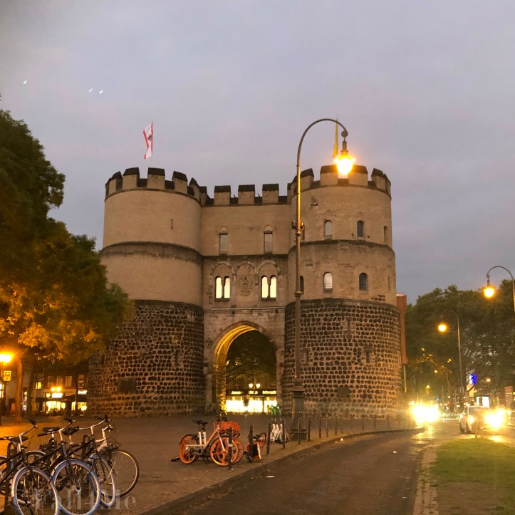 An old city gate at the Rudolf square in Cologne