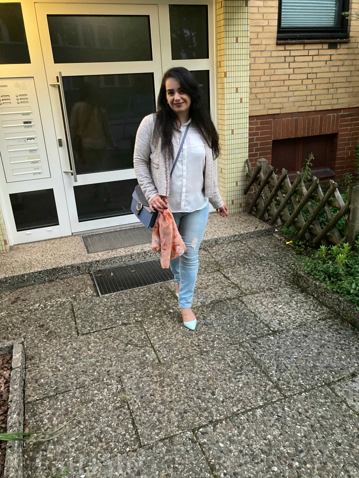 A city chic in pastel colors.