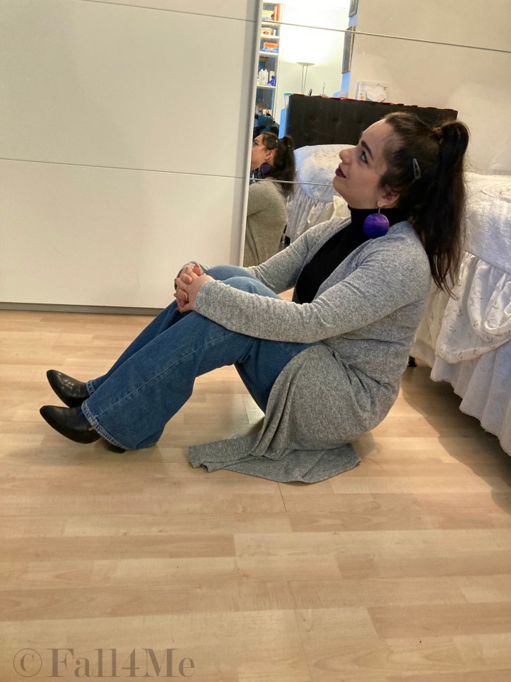 Dressed in all essential elements of the 70s style.