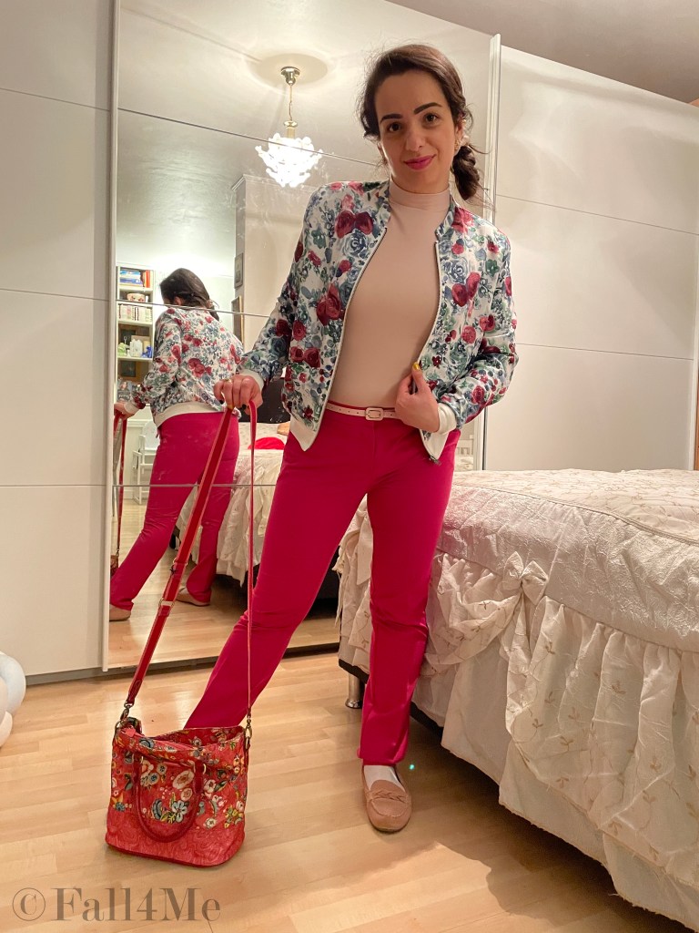 Pink combined in different shades and floral prints.