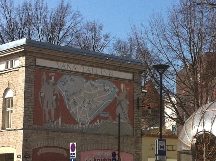 A map of the Old Town of Tallinn (Vanalinn)