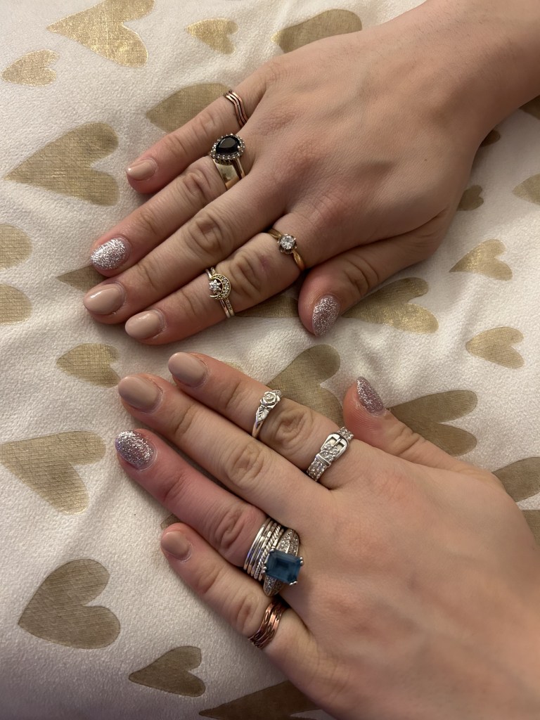 Nude macarons nails.