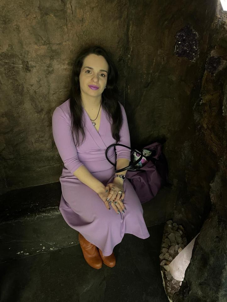 Colorful autumn in lilac.